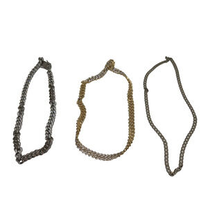 Rapper Stamped 18k Imitation Gold Silver Chains Necklace Men Hip Hop Bling Lot